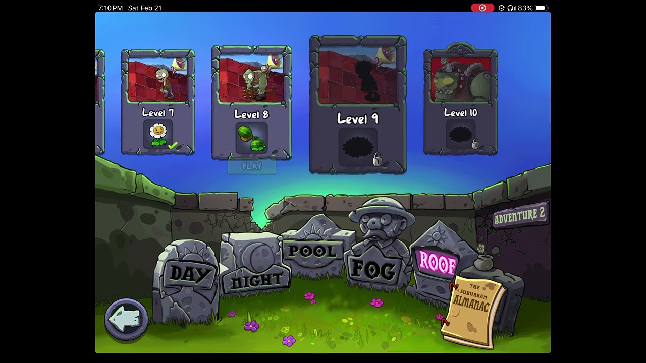 Plants vs. Zombies™ HD (iPadOS) Roof level 7 & 8 (Gameplay Walktrough) (2026)