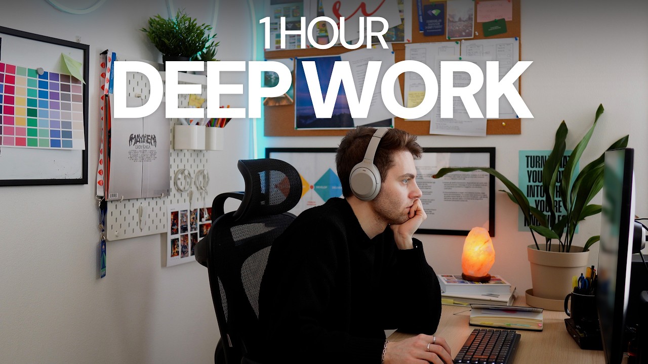 1-hour focus with me | study & deep work