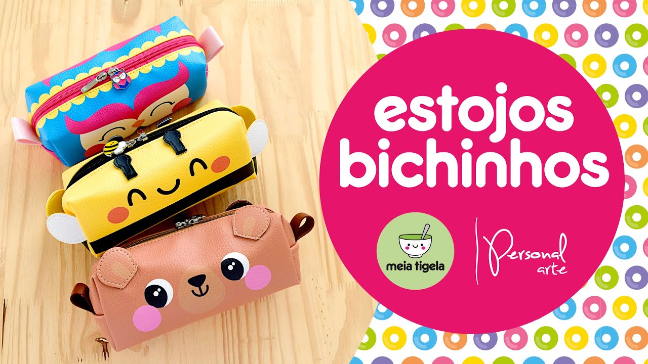 Estojo coleção bichinhos em sintético - Personal Arte