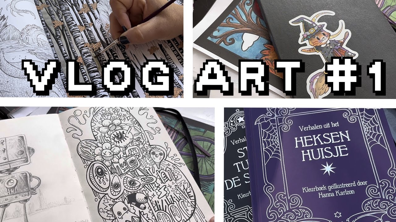VLOG ART #1 - Retour, absence et explications, je continue le dessin et je commence le colo