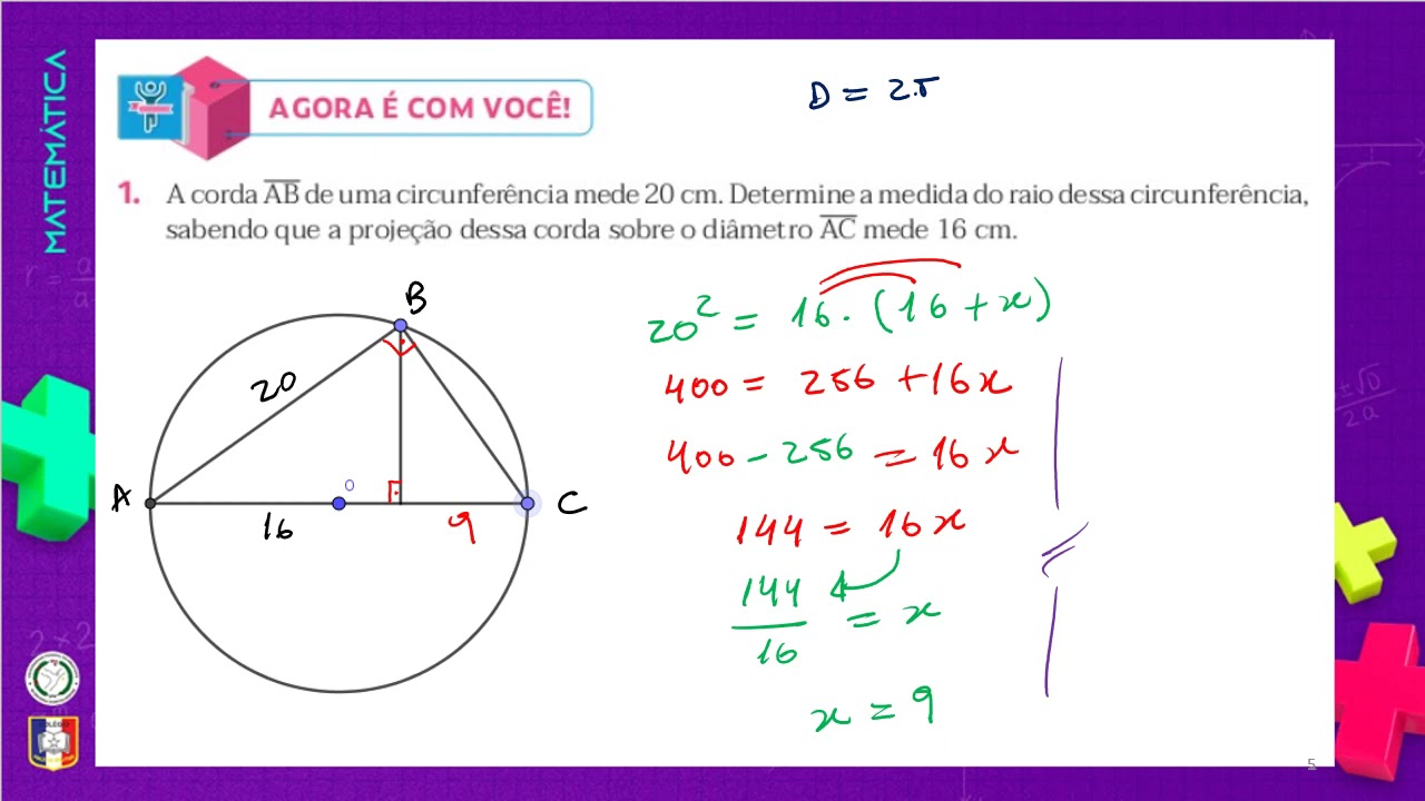 Aula 4 - Triângulo Retângulo Inscrito em uma Semicircunferência.