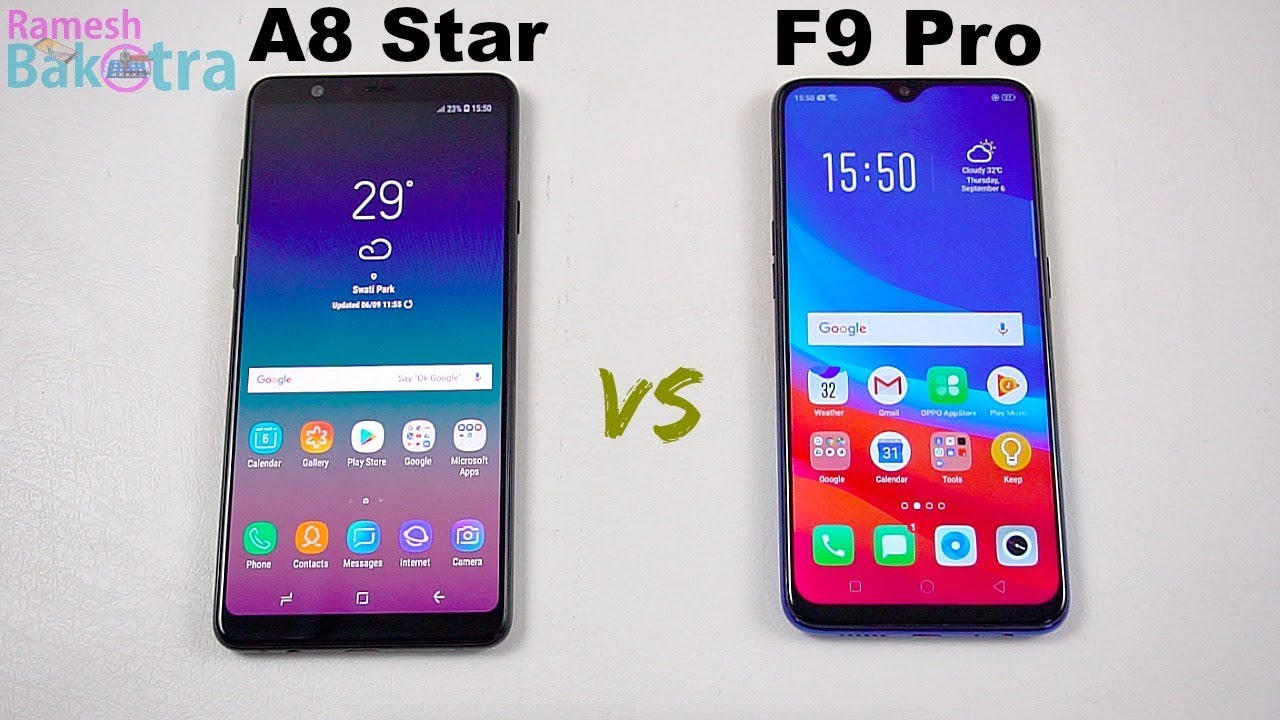 Galaxy A8 Star vs Oppo F9 Pro SpeedTest and Camera Comparison
