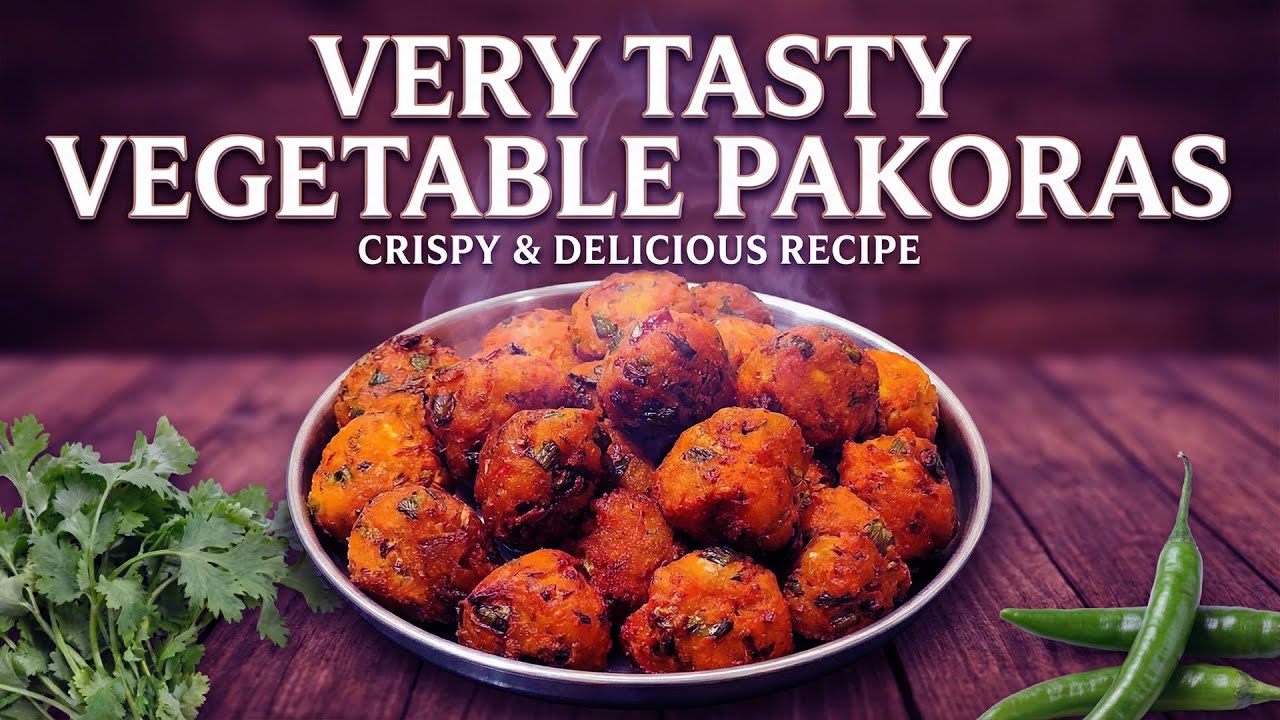You can make delicious vegetable pakoras with tea, coffee or dal rice in the evening