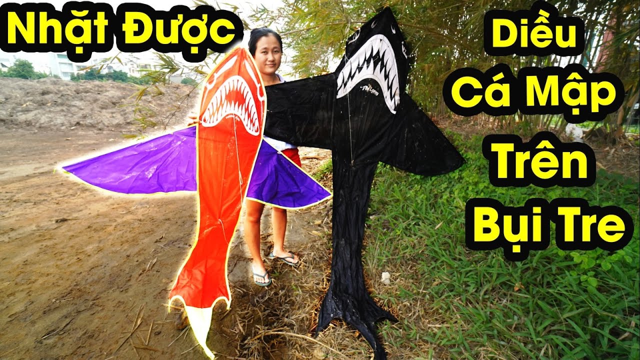 Thả Diều Cá Mập mua 45k và nhặt được con Diều Cá Mập Đen Bự Khổng Lồ