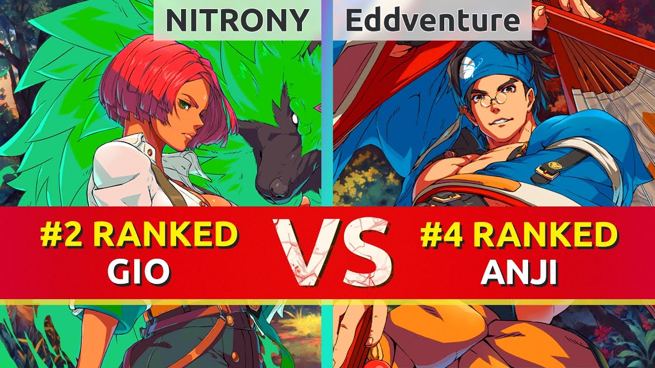 GGST ▰ NITRONY (#2 Ranked Giovanna) vs Eddventure (#4 Ranked Anji). High Level Gameplay