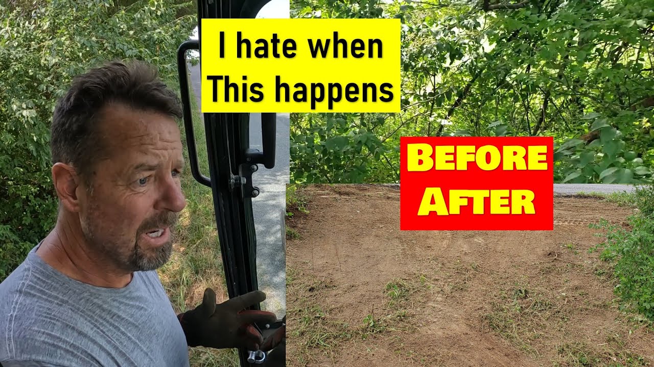 Cutting in a new driveway & shed clearing with Bobcat mini excavator