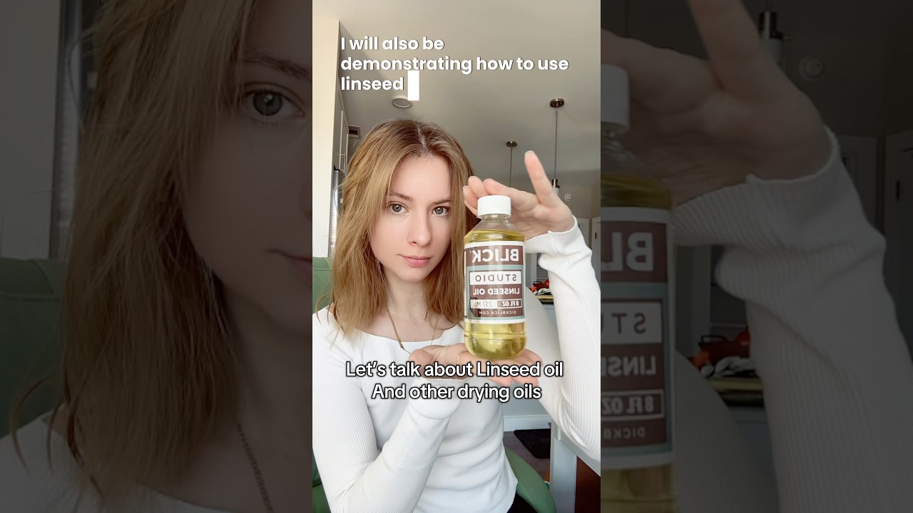 Linseed oil for oil painting! #beginnerarttips #oilpaintingtutorial #oilpainting #arttutorial
