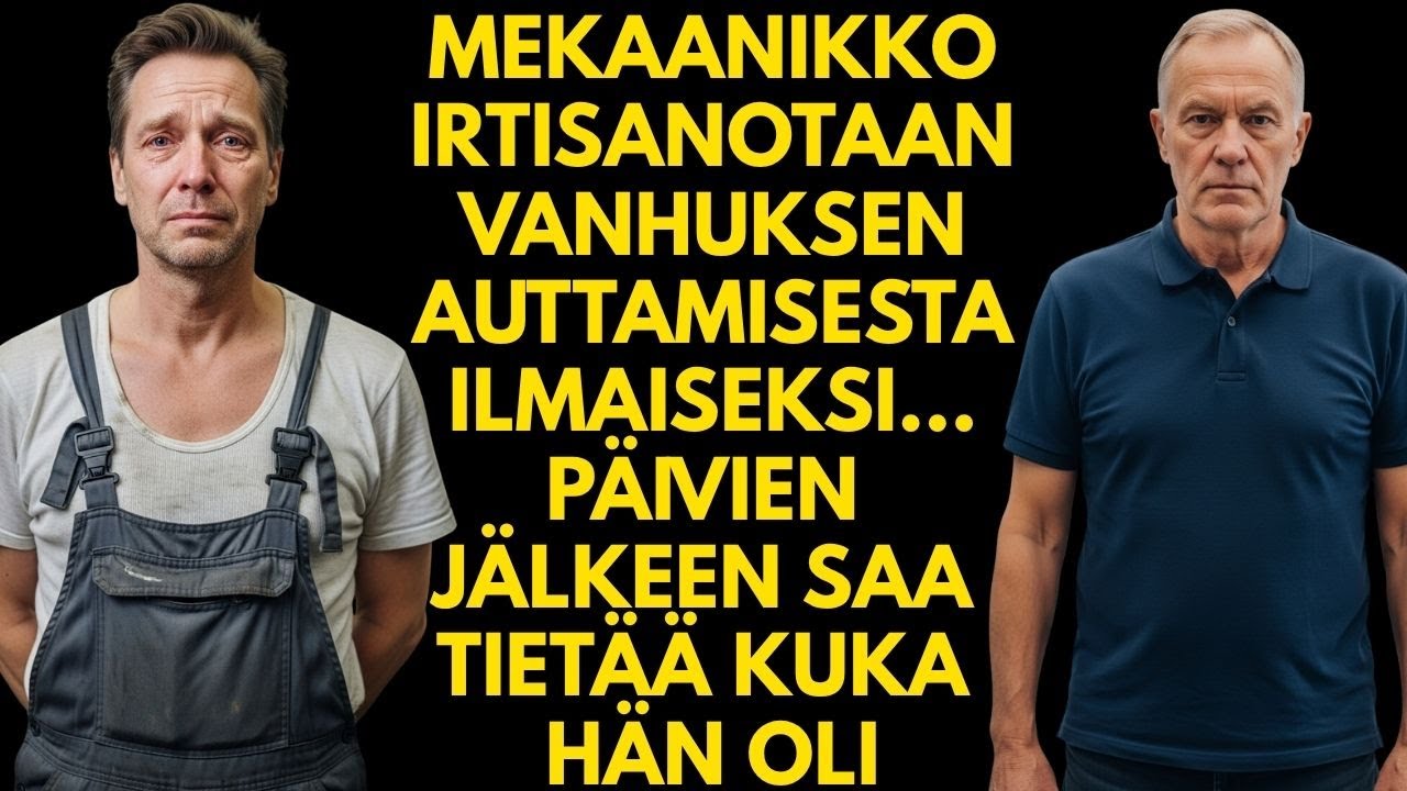 MEKAANIKKO IRTISANOTAAN VANHUKSEN AUTTAMISESTA ILMAISEKSI...PÄIVIEN JÄLKEEN SAA TIETÄÄ KUKA HÄN OLI