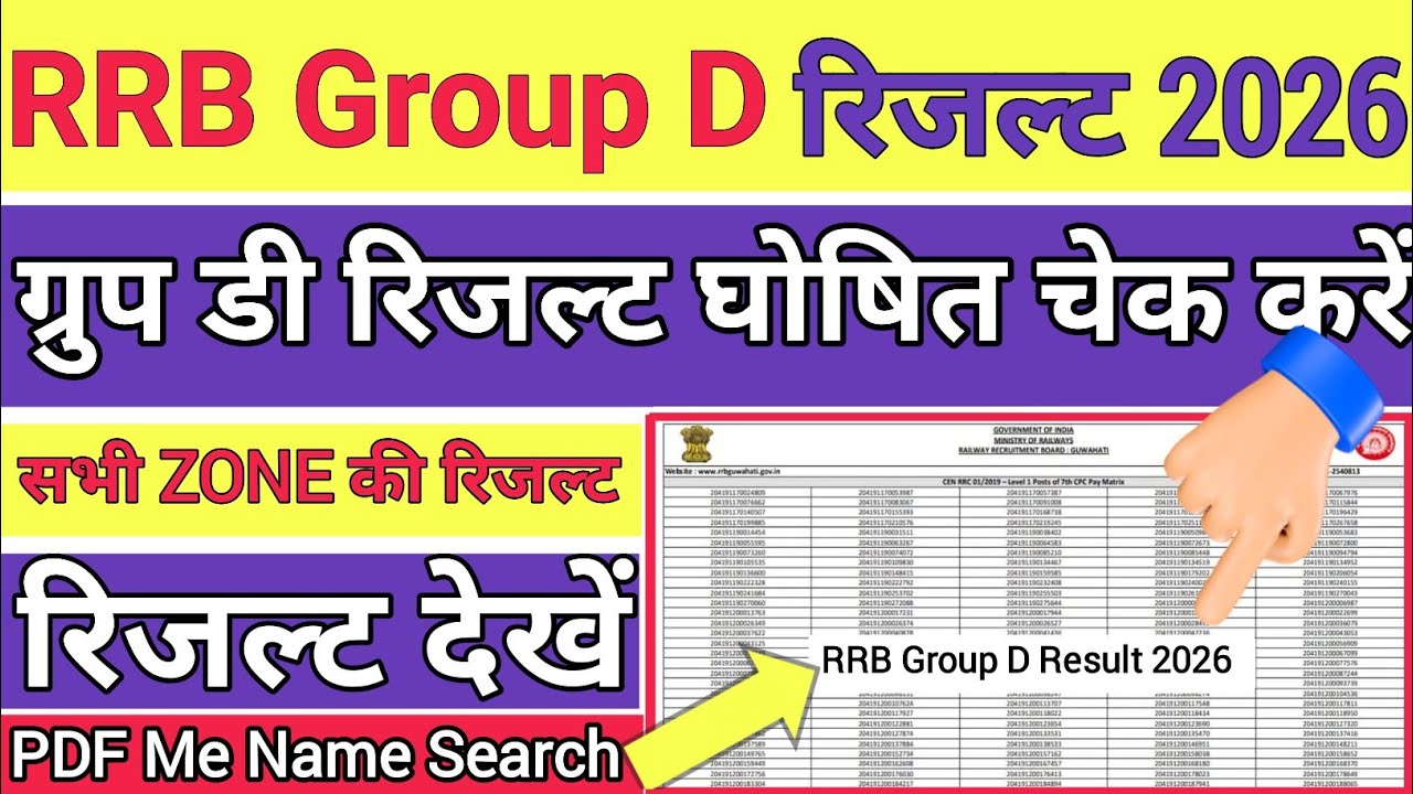 RRB Group D Result Link 2026 | RRB Group D Result Kaise Dekhe ? How To Check RRB Group D Result 2026