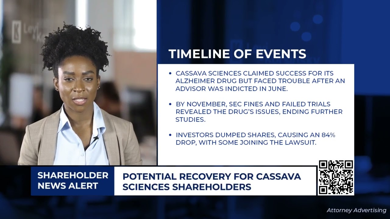 Shareholder Alert for Cassava Sciences (SAVA)