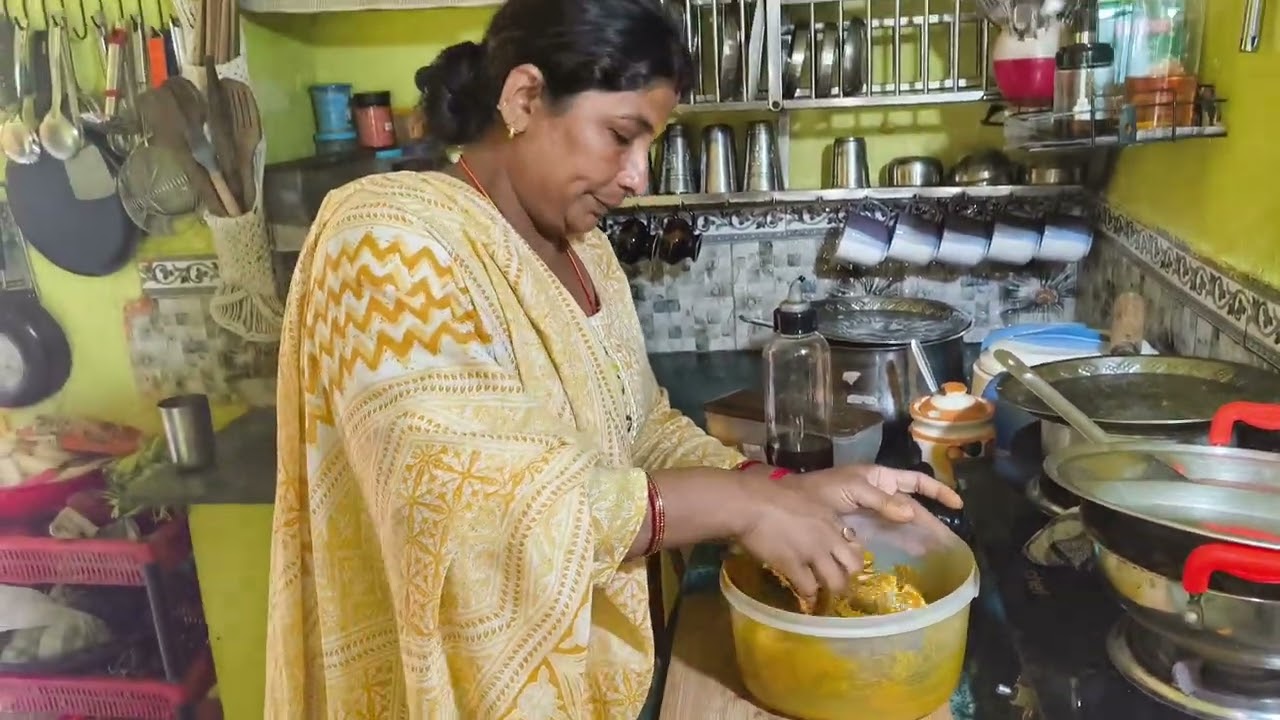 बिहारी खाना मछली चावल 😋