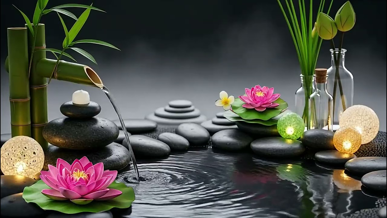 Relaxing Piano Music with Zen Water Sounds | Calm Thoughts & Deep Relaxation