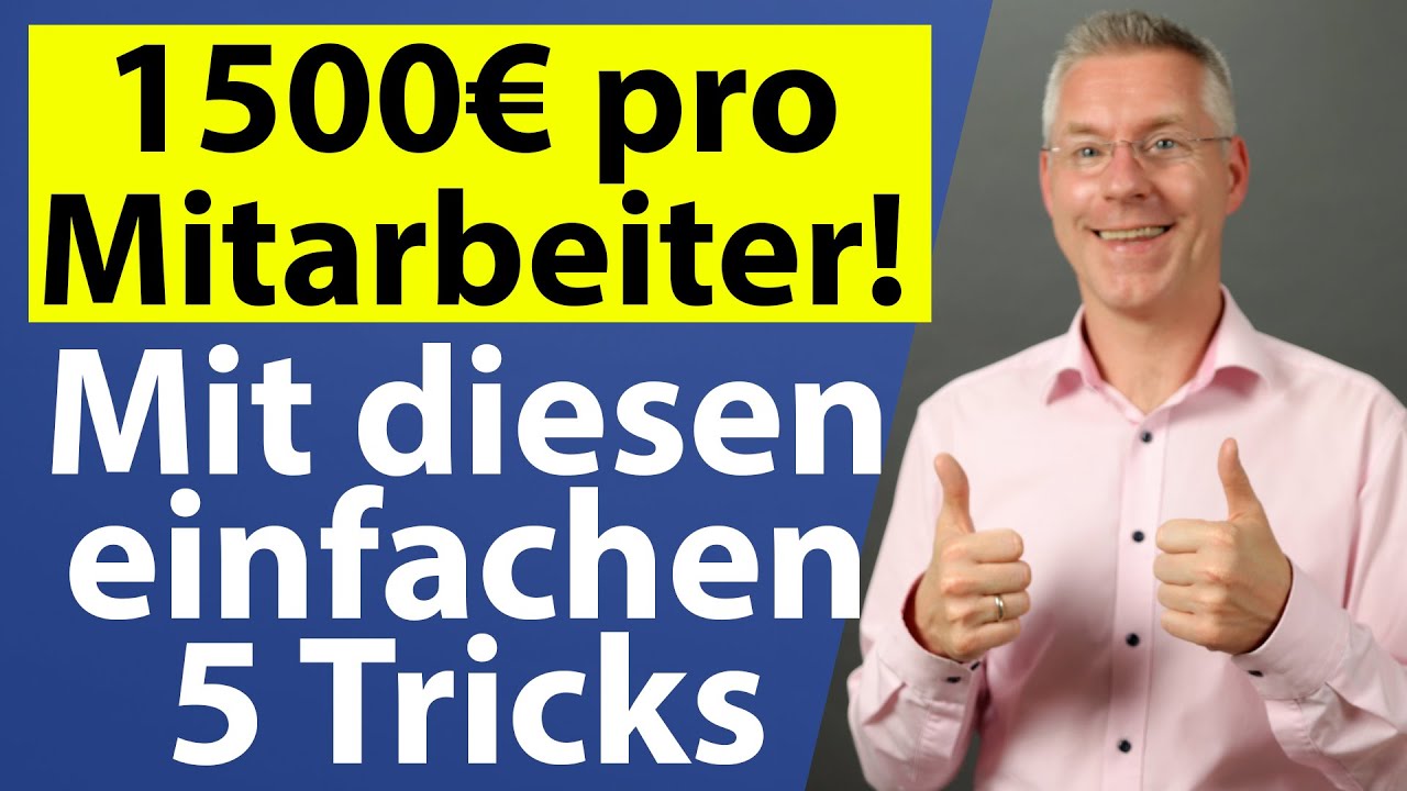 1.500 € mit diesen 5 STEUERFREIEN Sachbezügen sparen! Gutscheine für Mitarbeiter einfach erklärt