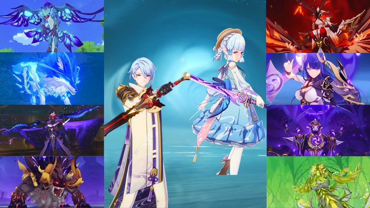 KAMISATO SIBLINGS! | Ayaka & Ayato vs All Weekly Bosses