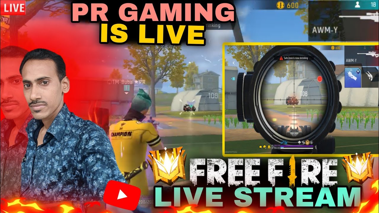 PR GAMING IS LIVE 🔴 FREE FIRE MAX BR RANK -PLUS GAMEPLAY 💥AJAO DOSTO