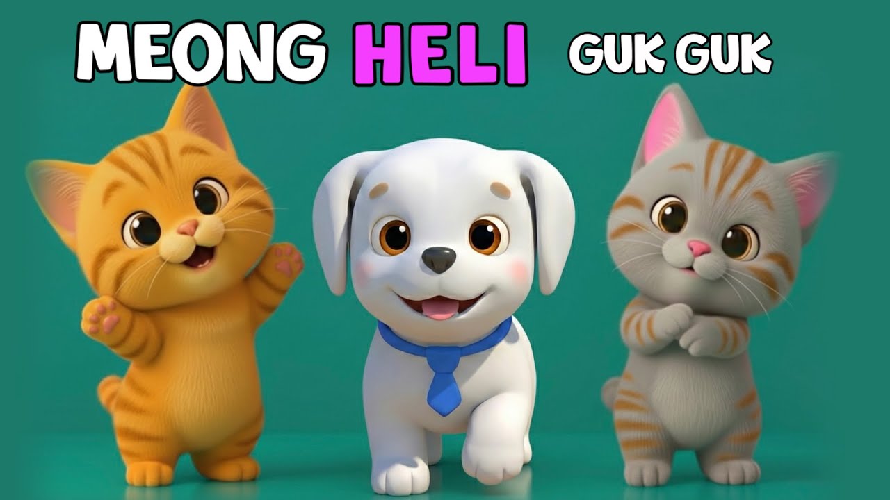 Lagu Anak - Anak Kucing Meong Meong | HELI Guk Guk - Anak kucing meong - Lagu Anak & Balita Terbaru