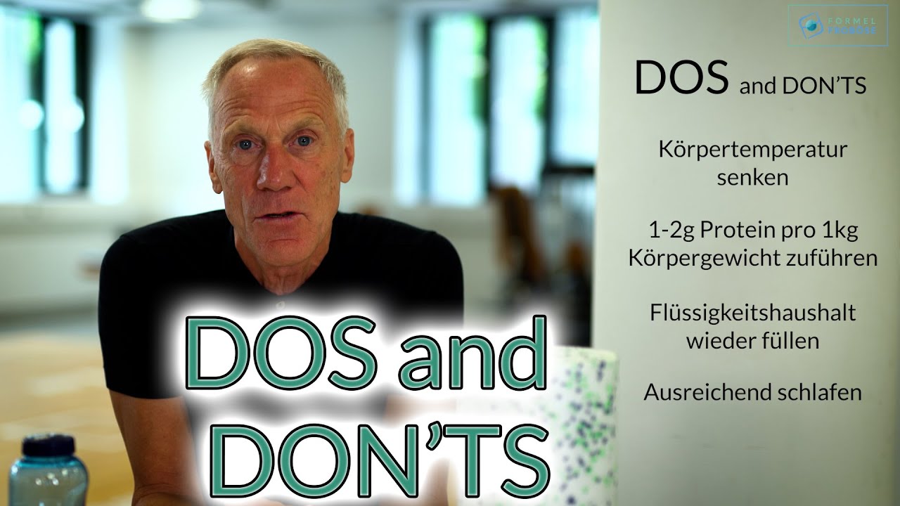 Do's and Dont's nach dem Sport