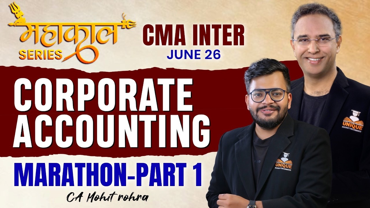 CASHFLOW STATEMENT & SCHEDULE III (ON SHOT) | CORPORATE ACCOUNTING | CMA INTER JUNE 2026/ DEC 2026