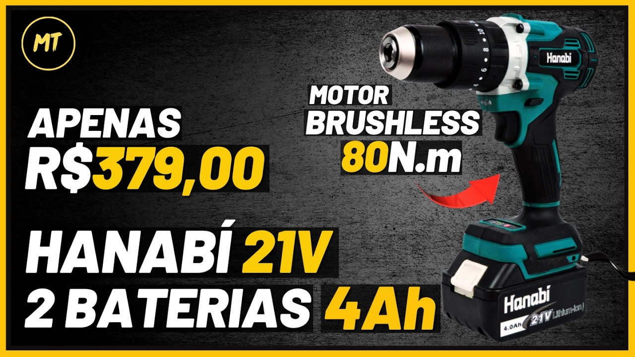 A PARAFUSADEIRA FURADEIRA MAIS FORTE ATÉ 400 REAIS? Hanabí 21V LJ-2005 com 80Nm vs Bosch GSB 18V-50.