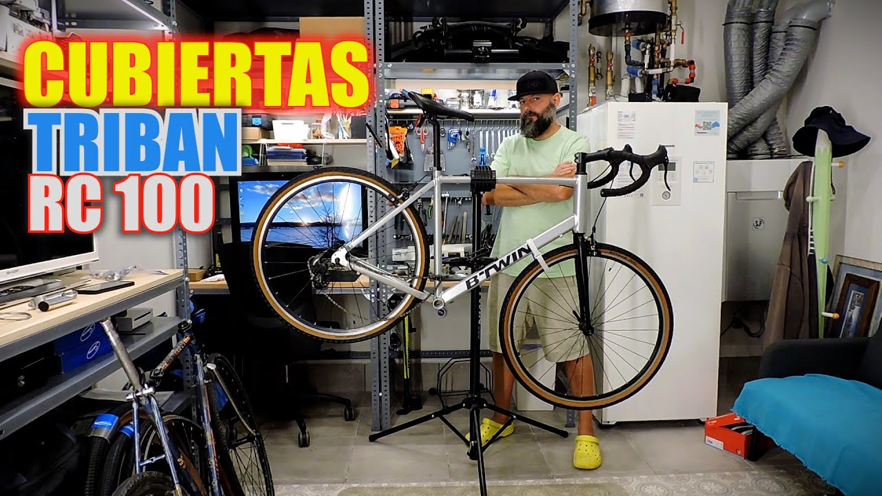 ¿Qué cubiertas le entran a la Btwin Triban RC 100?