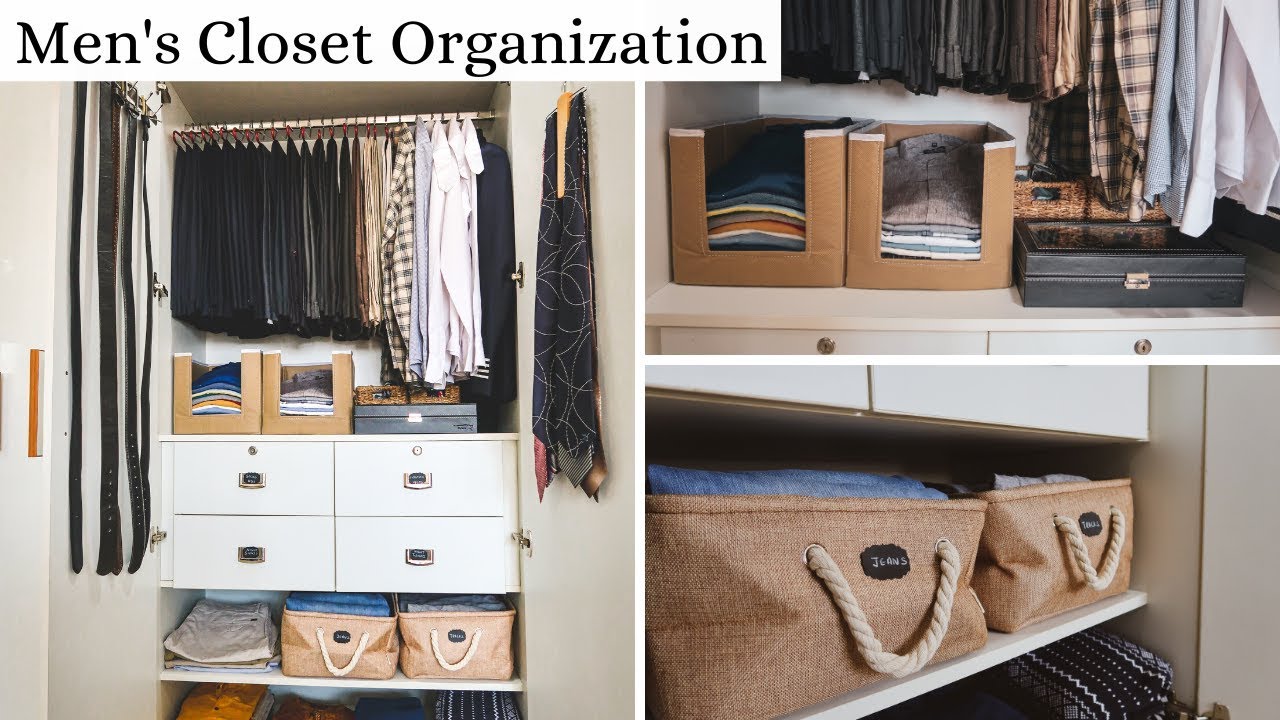 Men's Closet Organization - My Husband's Closet Tour