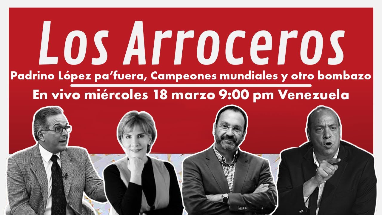Padrino López pa fuera Campeones mundiales y bombazo En vivo miércoles 18 marzo 9:00 pm Venezuela