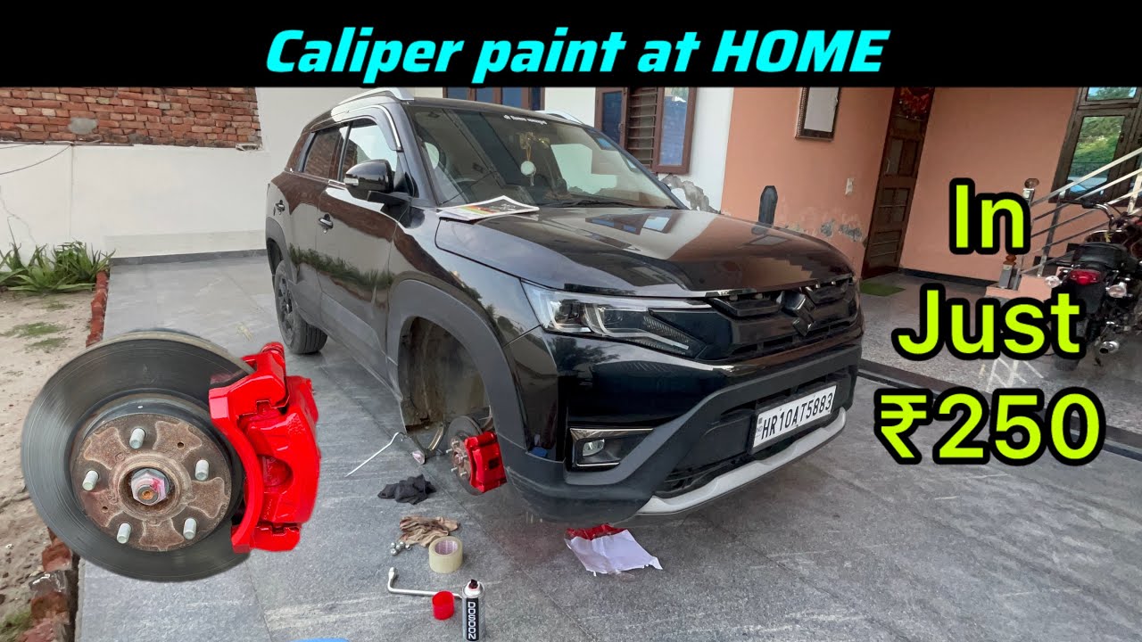 इसी काम के बाहर आपसे वसूले जाते है 5 गुना ज्यादा पैसे 💵 | Brezza Disc Calipers paint at HOME 🏡 |