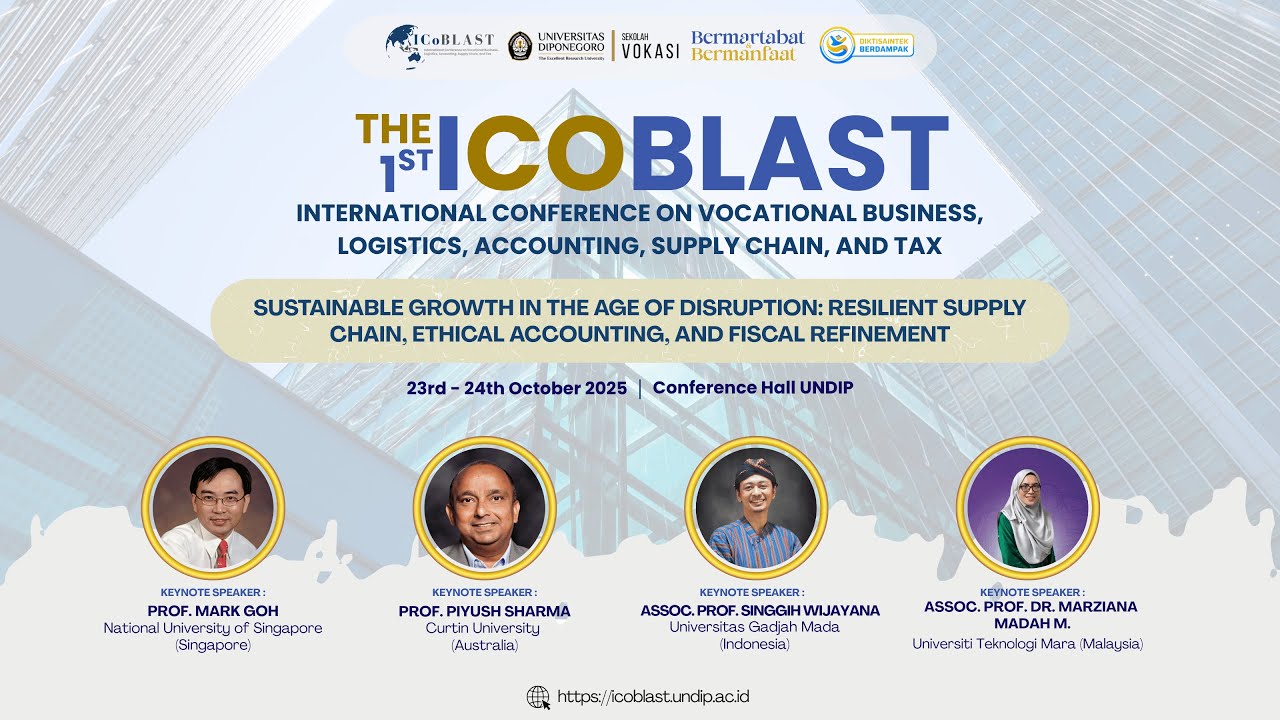The 1st ICOBLAST 2025 | The Vocational School of Universitas Diponegoro