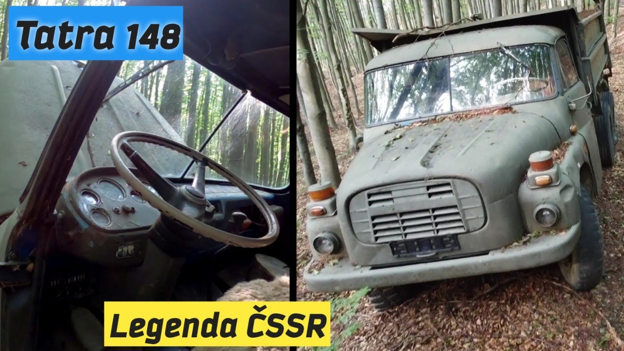 TATRA 148 - остановленная и заброшенная в тени леса, Амлес, Старый грузовик, Старая школа, грузовик,