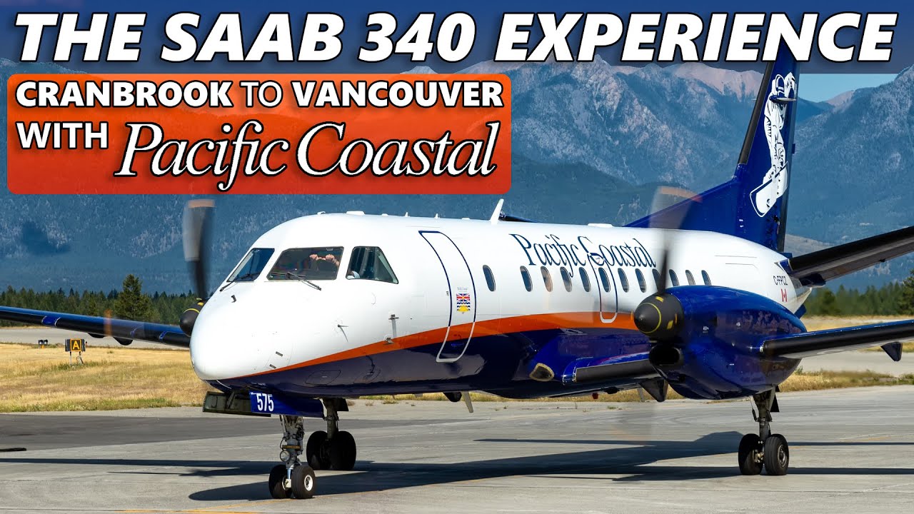 FLYING THE SAAB 340B! Pacific Coastal Cranbrook to Vancouver