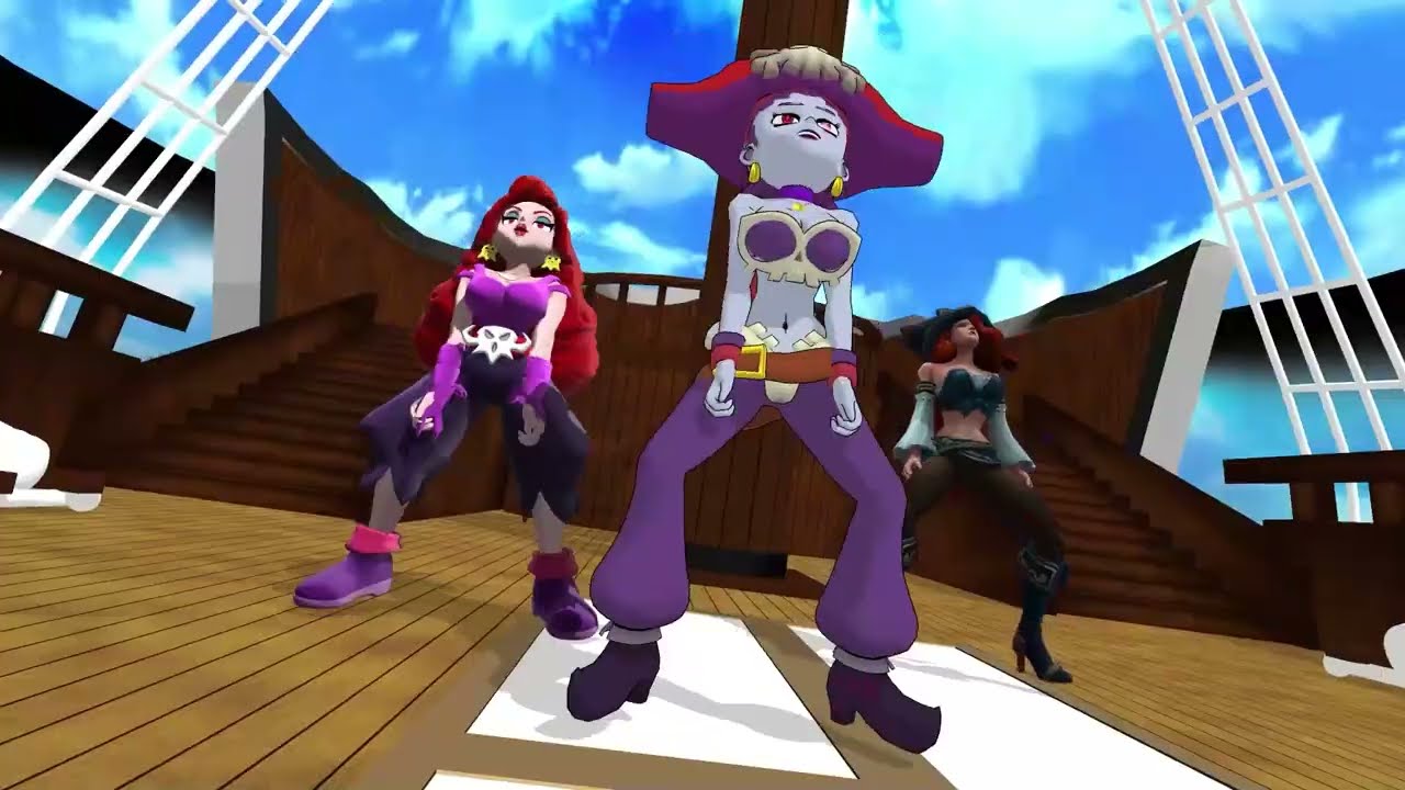 Risky Boots, Captain Syrup and Miss Fortune MMD Adios