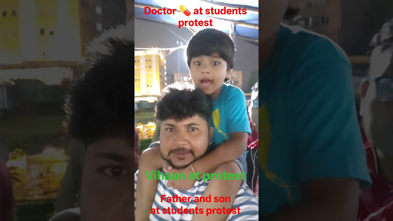 father and son.. Vihaan at students protest.#protest #students #jssccgl #jpsc.