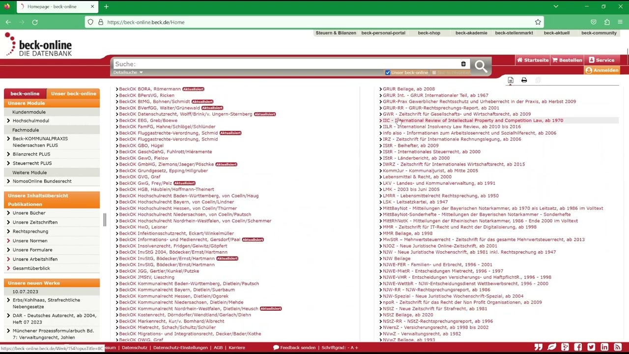 NSI Bibliothek Erkl&auml;rvideo beck online