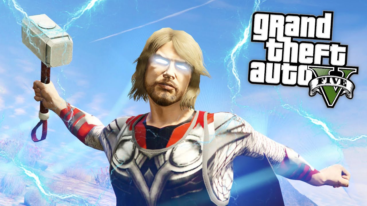 GTA 5 Mods - THOR MOD w/ THOR'S HAMMER!! GTA 5 Thor Mod Gameplay! (GTA 5 Mods Gameplay)