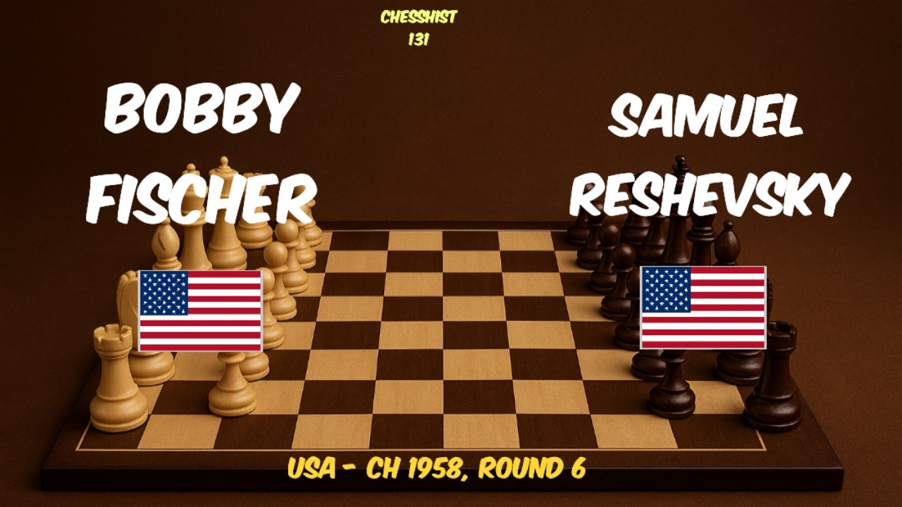 Bobby Fischer vs Samuel Reshevsky (USA - ch 1958, Round 6) #chess