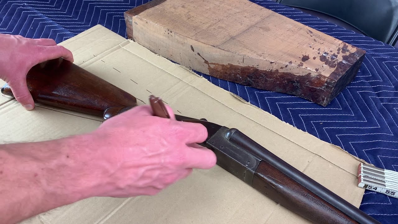 Restoring an old Side by Side Shotgun - Sizing the Gun Stock