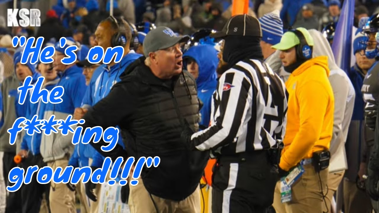 Mark Stoops yells at ref 