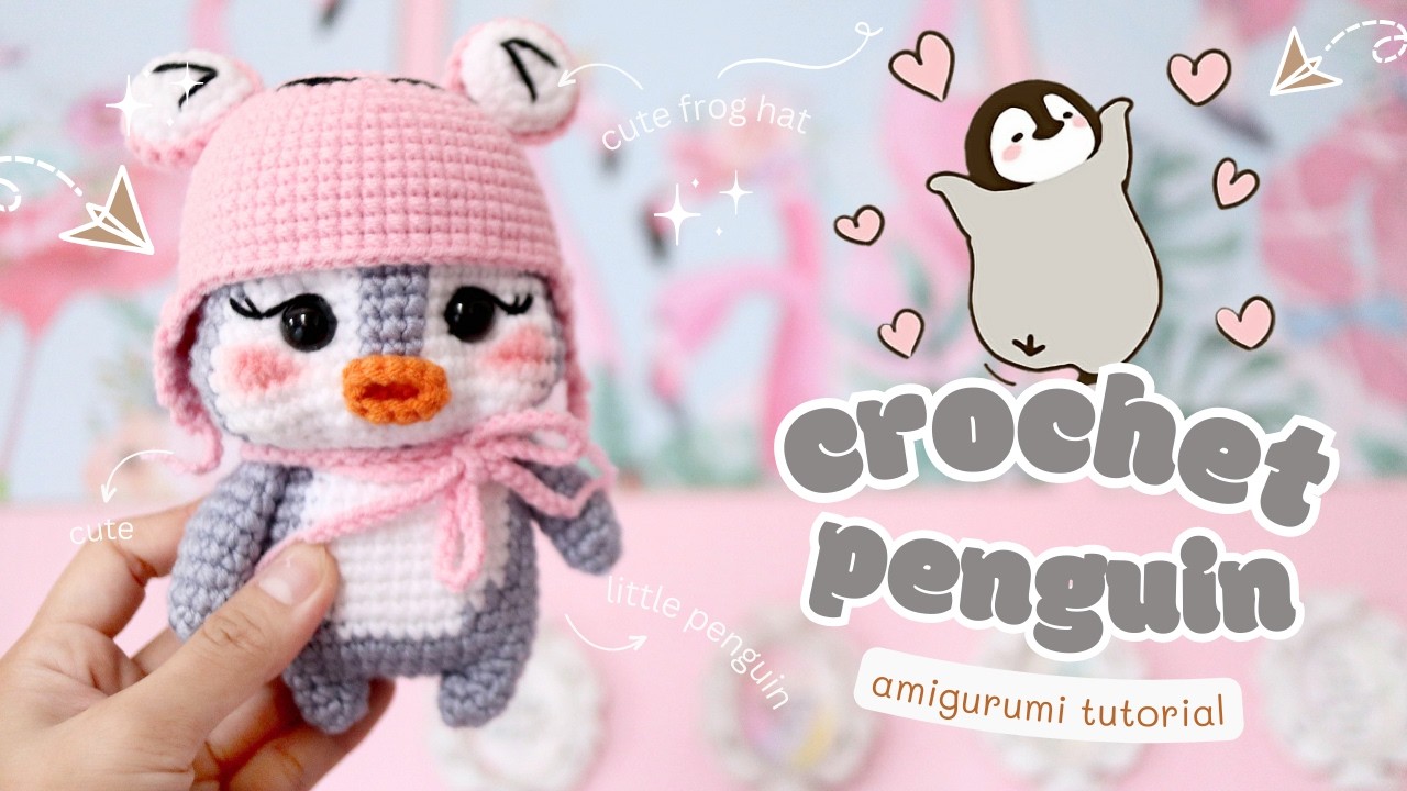 ♡ Penguin Crochet Tutorial | How to Crochet Penguin Amigurumi | Free Pattern | #amigurumi ♡
