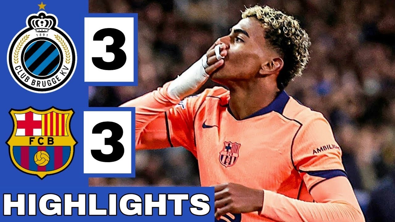 برشلونة وكلوب بروج 3-3 ملحمة كروية ودفاع خرافي وتالق يامين يامال
