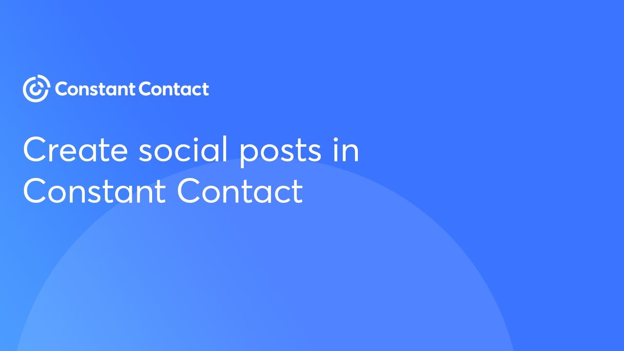 Create social posts in Constant Contact | Constant Contact