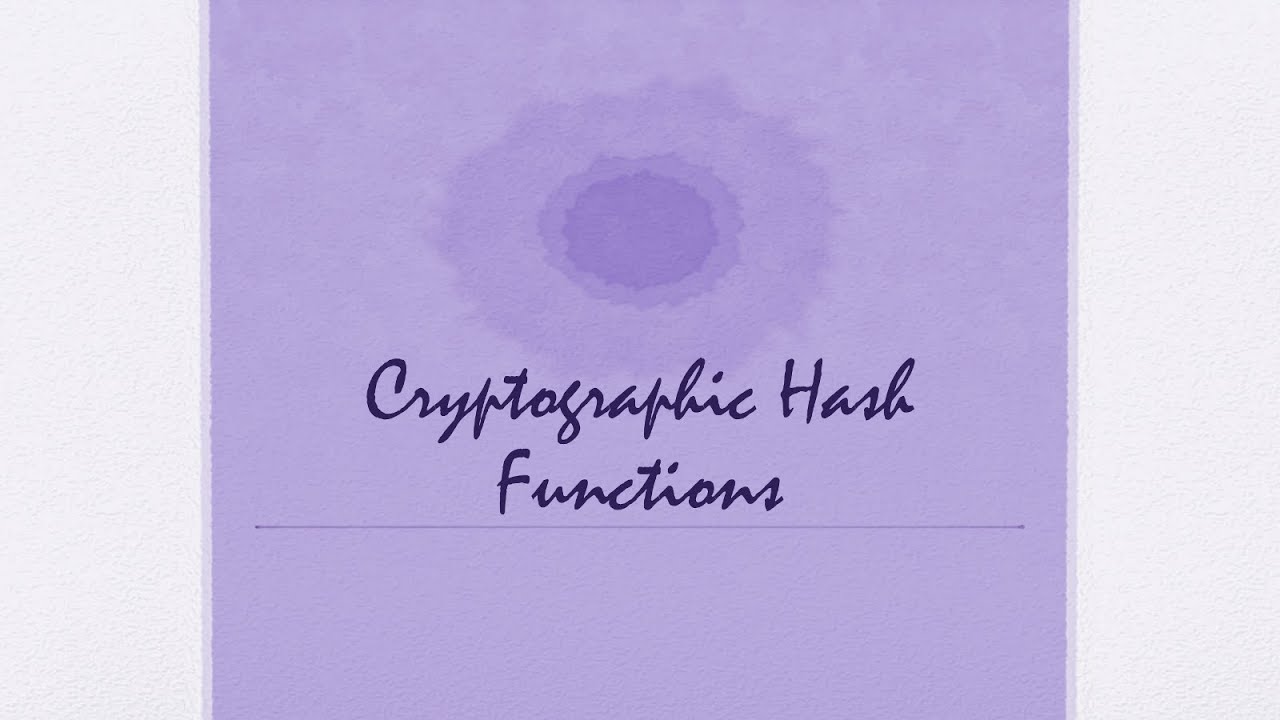 [CompNetSec] - 13 - Cryptographic Hash Functions