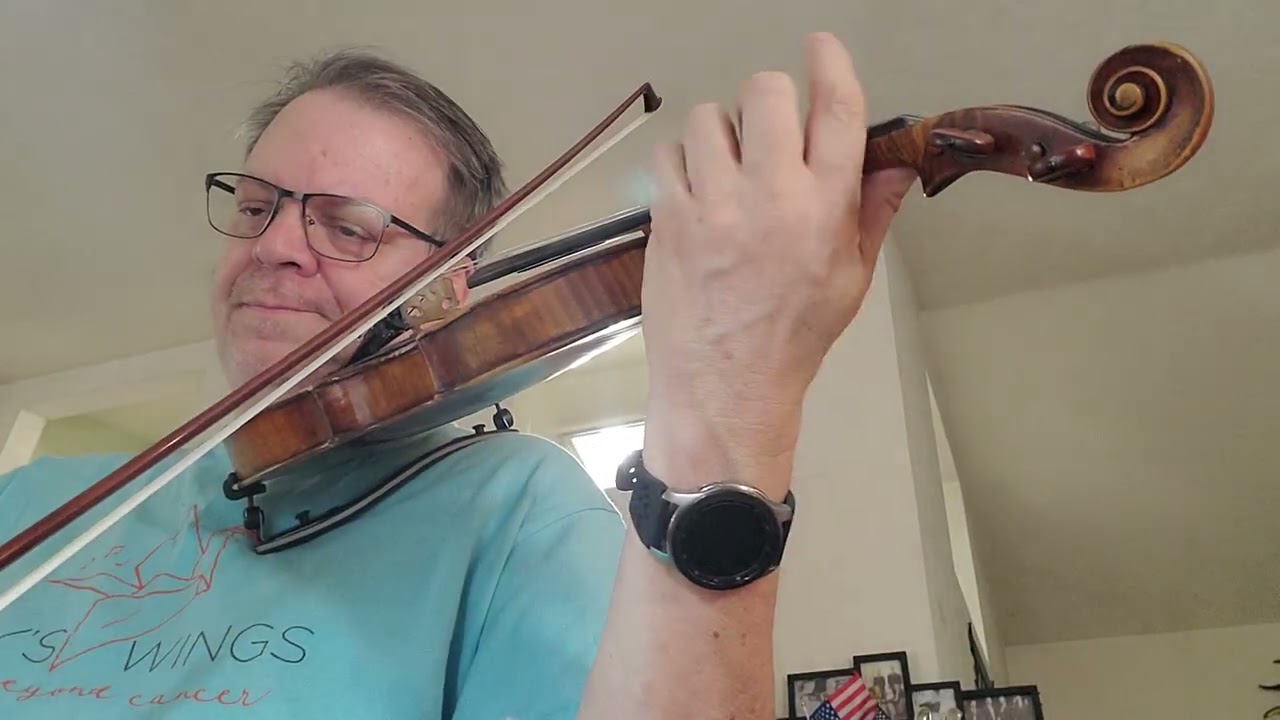 Stewart Kitts. Bach double 3rd mvt. 2nd vln. Medium practice 1/4=60