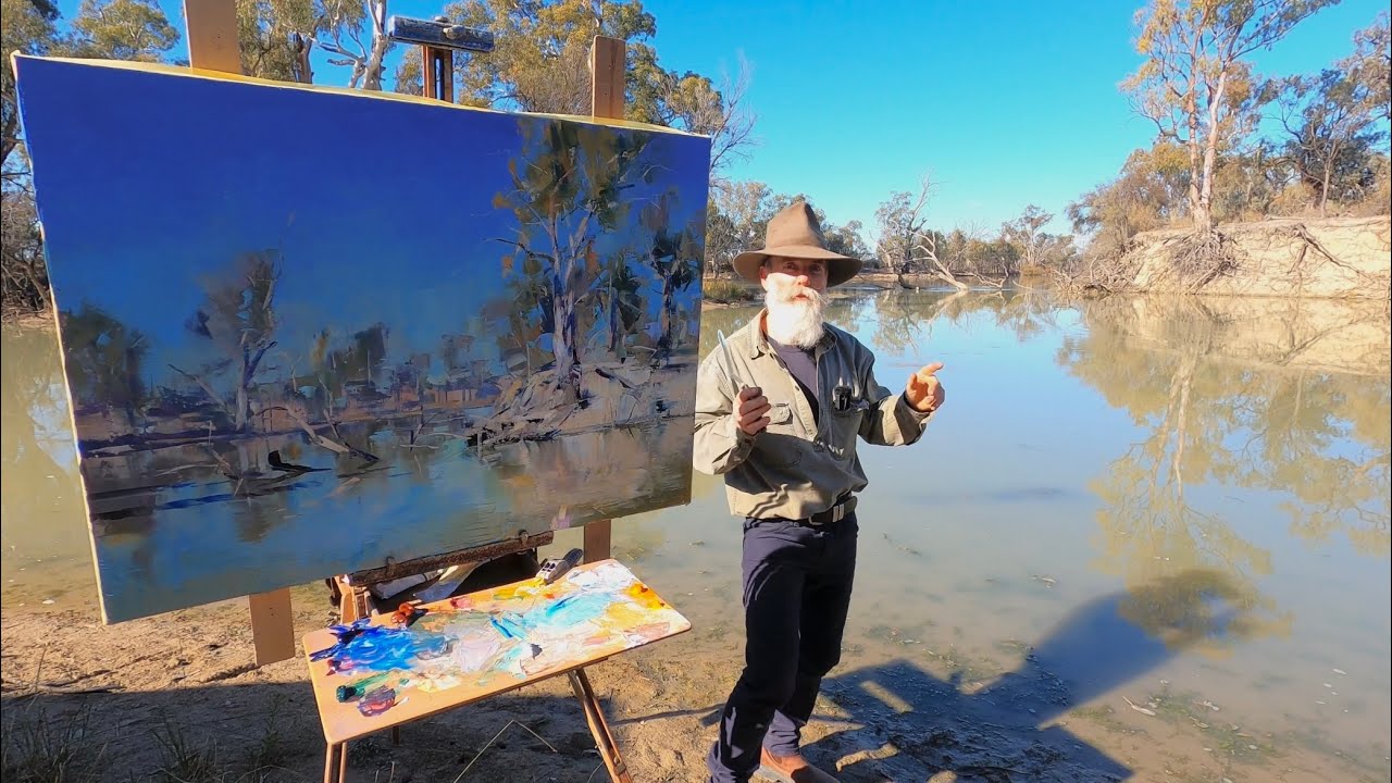 Oil Painting on a Tranquil River - How I Paint, Camp and Cook / Solo Wilderness Adventure!