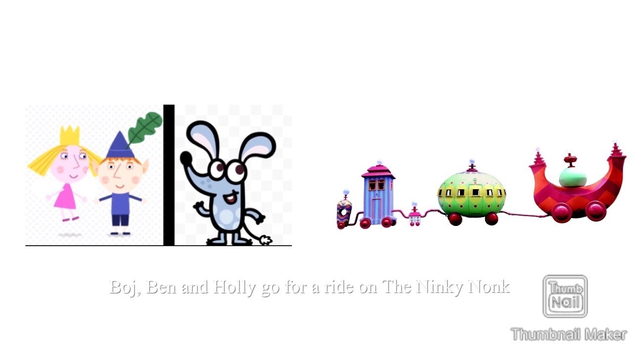 Boj, Ben and Holly go for a ride on The Ninky Nonk