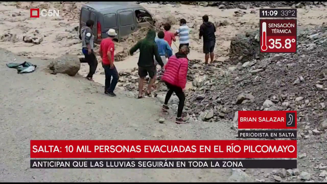 10 mil evacuados tras el desborde del Río Pilcomayo en Salta