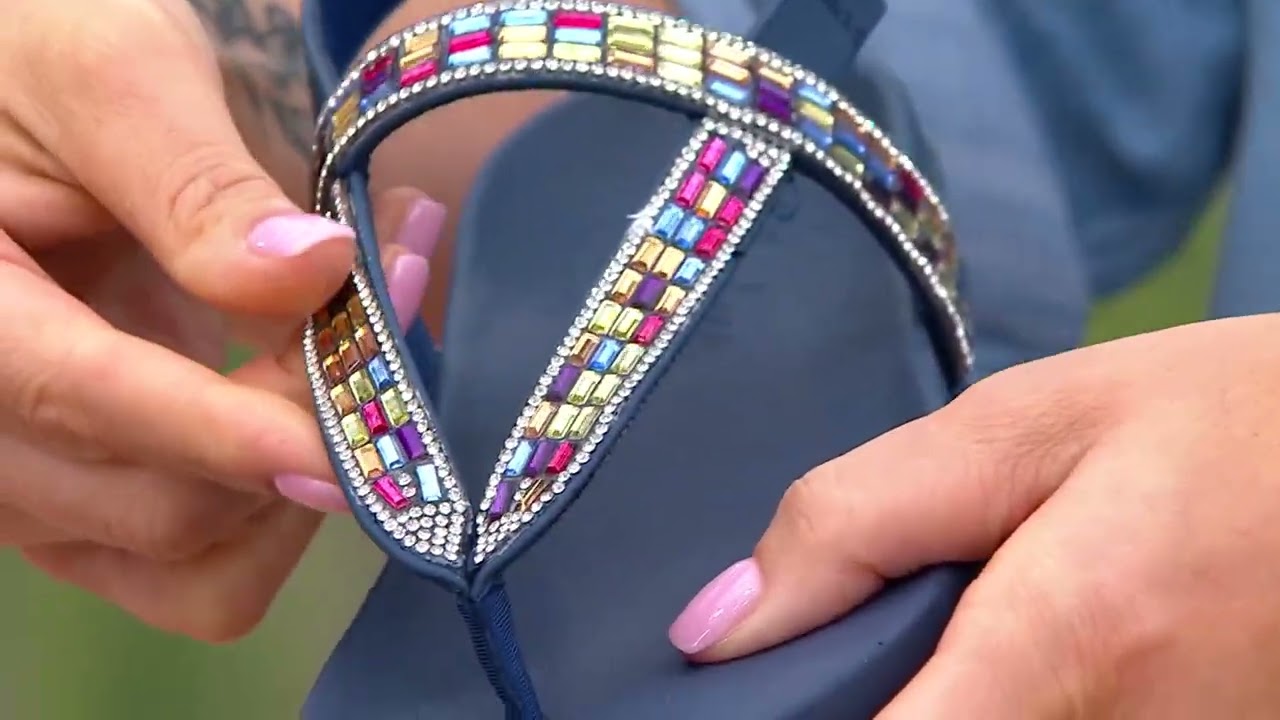 Skechers Arch Fit Embellished Sandals - Fancy Love on QVC