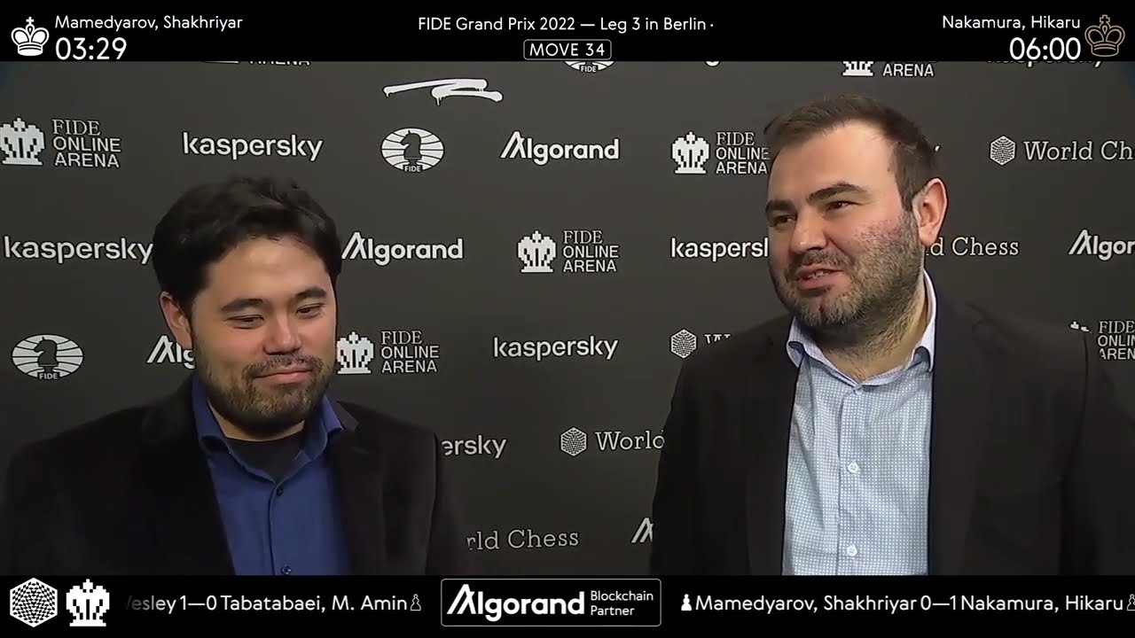 Hikaru Nakamura and Shakhriyar Mamedyarov after Tie-breaks | FIDE Grand Prix in Berlin | Interview