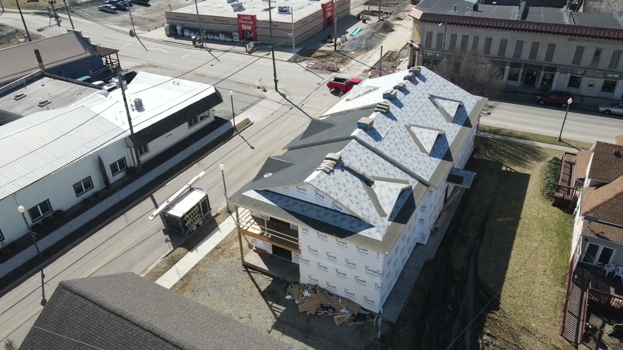 Grabill, Indiana, Main Street renovation, March 14, 2022
