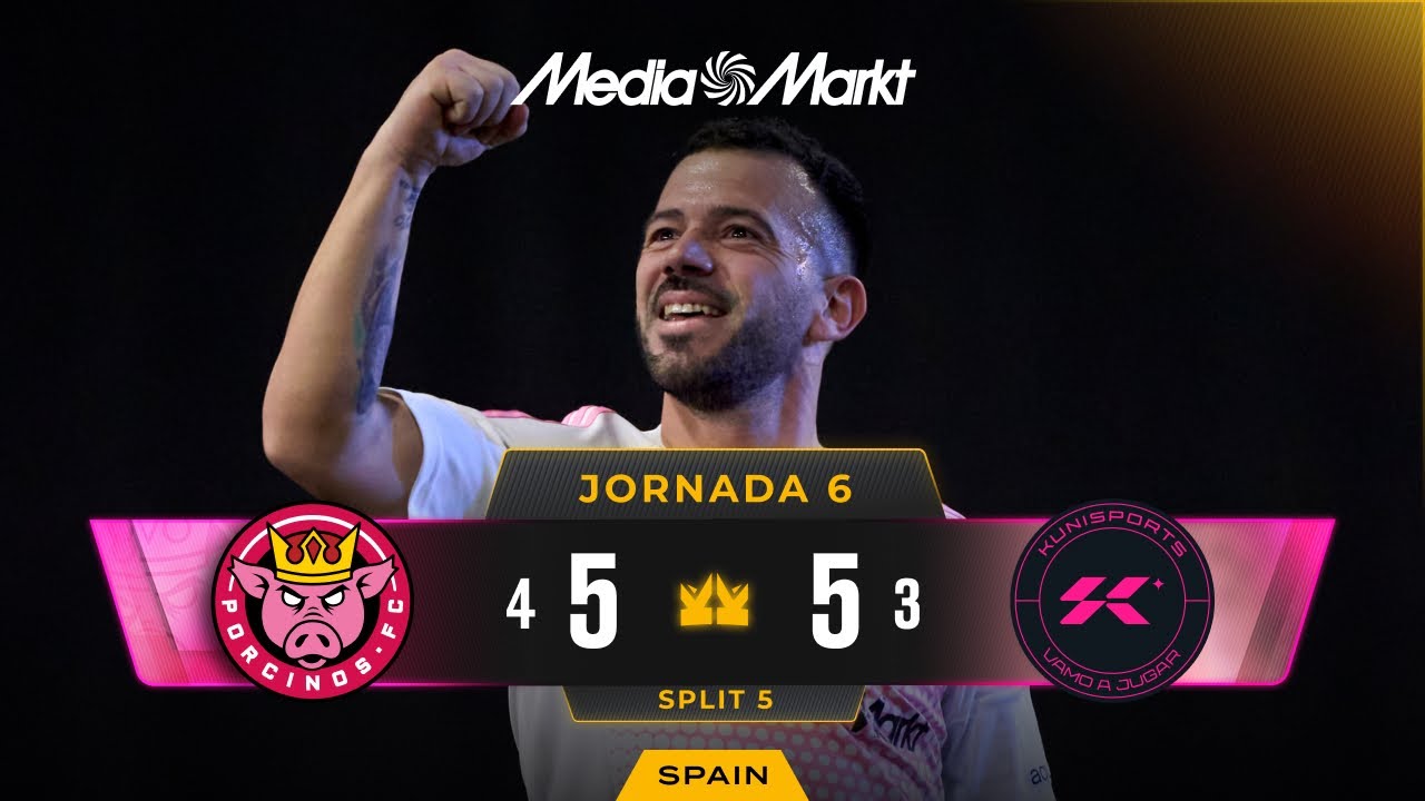 Porcinos FC de IBAI LLANOS VS Kunisports de KUN AG&Uuml;ERO | Partido completo Jornada 6 (5-5) (4-3)