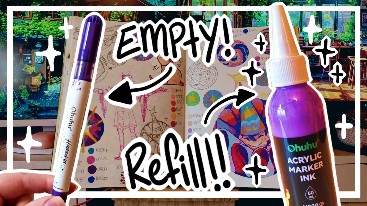 Making my art 3D!! Using Ohuhu Refillable Acrylic Markers ✨